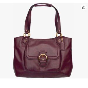 Euc Coach Campbell Burgandy Leather Shoulder Bag Tote